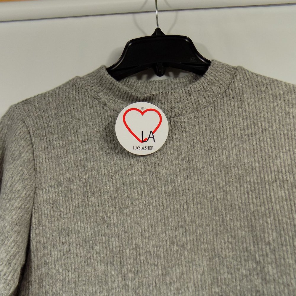 LoveLA Jocy Grey Long Sleeve Top Multiple Sizes Available NWT - Picture 2 of 6